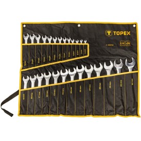 TOPEX 35D763 - Klucze płasko-oczkowe 6-32 MM - 26 el