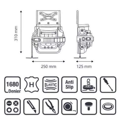 Makita E-15241 - Kieszeń elektryka na narzędzia ręczne