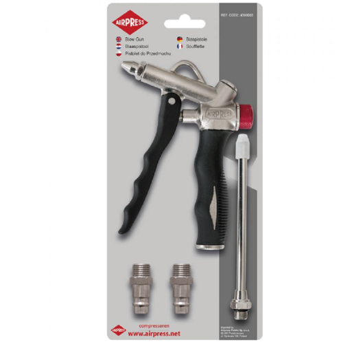 Airpress 4300003 - Pistolet do przedmuchu z regulacją + 2 końcówki