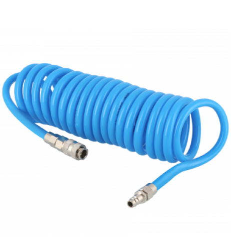 Airpress 430420X - Wąż pneumatyczny spiralny PU uzbrojony 12 x 8 mm