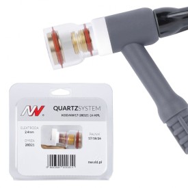 QUARTZSYSTEM NW17-28D21-KPL - Soczewka wer. krótka dysza kielich S 17/18/26 na elektrodę