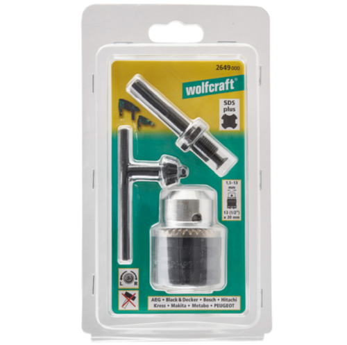 WOLFCRAFT WF2649000 - Uchwyt wiertarski SDS-Plus - zestaw Economy line
