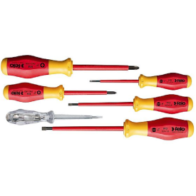 FELO FL91396198 - Profesjonalny zestaw 5 wkrętaków Seria 900 VDE + próbnik napięcia 150-250 V