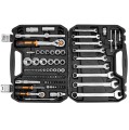 Neo Tools 10-059 - Zestaw kluczy nasadowych 1/2'' i 1/4'' - 82 elementy