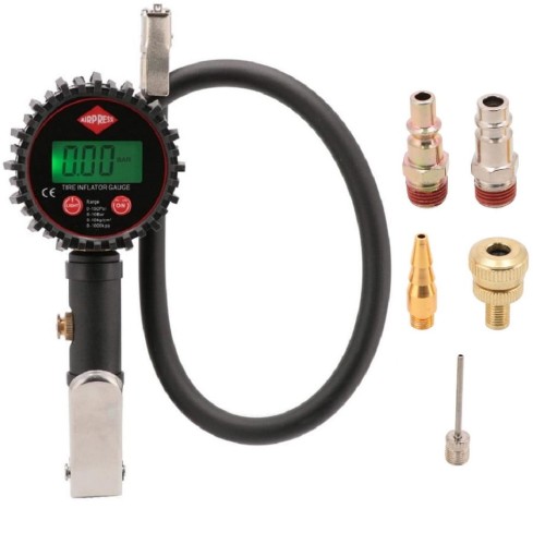 Airpress 42064 - Pistolet do pompowania z wyświetlaczem cyfrowym 10 bar