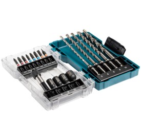 Makita E-07026 - Zestaw wierteł SDS-Plus i bitów - 18 elementów