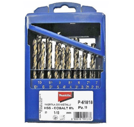 Makita P-61385 - Zestaw wierteł tytanowych do metalu 1-10 mm HSS-G - 19 szt.