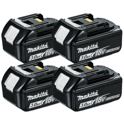 MAKITA 197970-3 - Zestaw zasilający 4x 18V 3.0 Ah + dwuportowa szybka ładowarka DC18RD