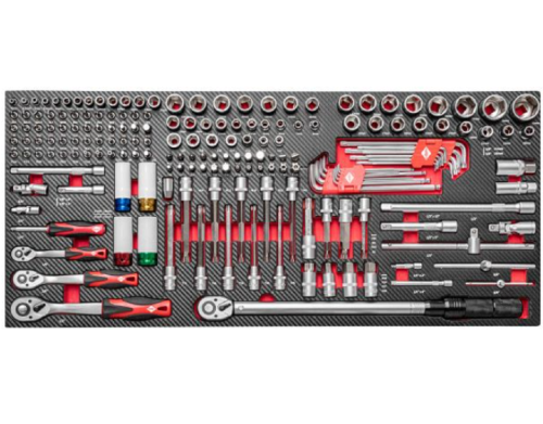 Airpress 79619 - Profesjonalny wózek narzędziowy z osprzętem - 360 elementów / 12 szuflad