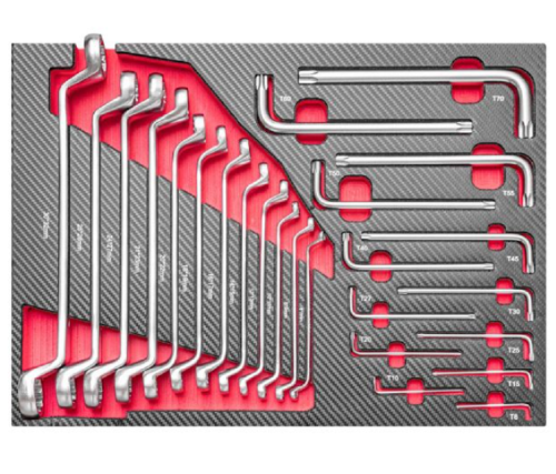 Airpress 79619 - Profesjonalny wózek narzędziowy z osprzętem - 360 elementów / 12 szuflad