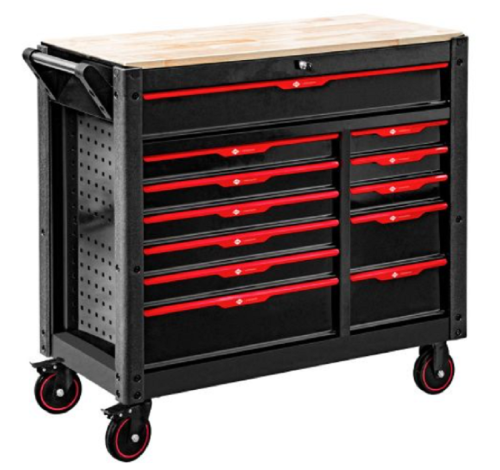 Airpress 79619 - Profesjonalny wózek narzędziowy z osprzętem - 360 elementów / 12 szuflad