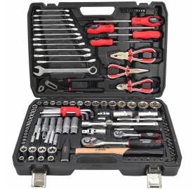 AWTOOLS AW39122BL - Zestaw kluczy z grzechotką 1/2" i 1/4" - 122 elementy