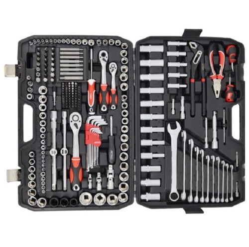 AWTOOLS AW39225BL - Zestaw kluczy z grzechotką 1/2". 3/8". 1/4" - 225 elementów