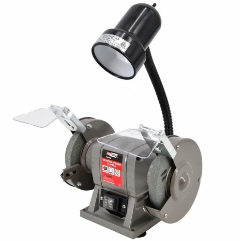 AwTools AW05101 - Szlifierka stołowa z lampką 150 MM