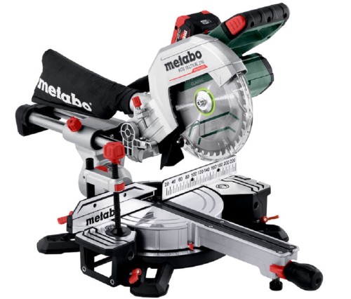 METABO KGS 18 LTX BL 216 - Akumulatorowa pilarka ukosowa z posuwem 216 MM