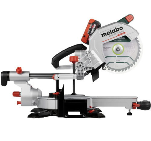 METABO KGS 18 LTX BL 216 - Akumulatorowa pilarka ukosowa z posuwem 216 MM