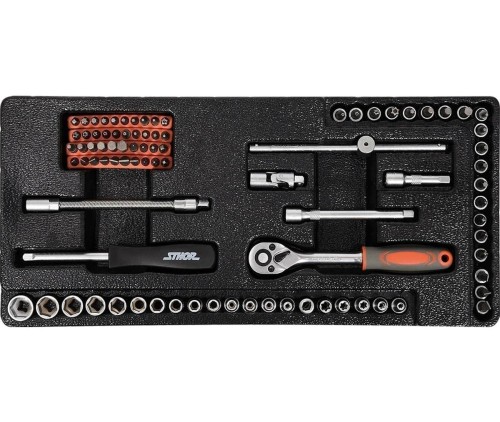 Sthor 58550 - Szafka warsztatowa - 6 szuflad / z osprzętem - 302 elementy
