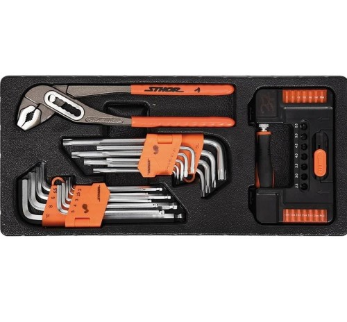 Sthor 58550 - Szafka warsztatowa - 6 szuflad / z osprzętem - 302 elementy
