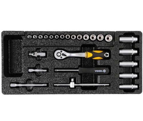 Vorel 58540 - Szafka warsztatowa - 6 szuflad / z osprzętem - 177 elementów
