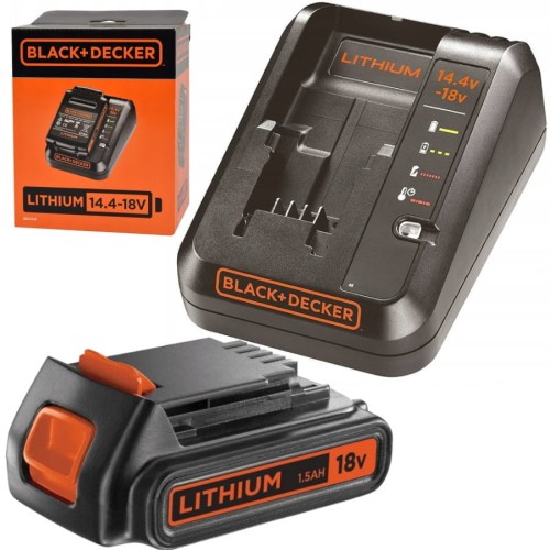 Black&Decker BDC1A15 - Zestaw zasilający 18V 1.5 Ah + ładowarka