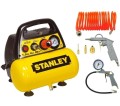 STANLEY C6BB304STN071 - Kompresor bezolejowy 6 L + zestaw pneumatyczny
