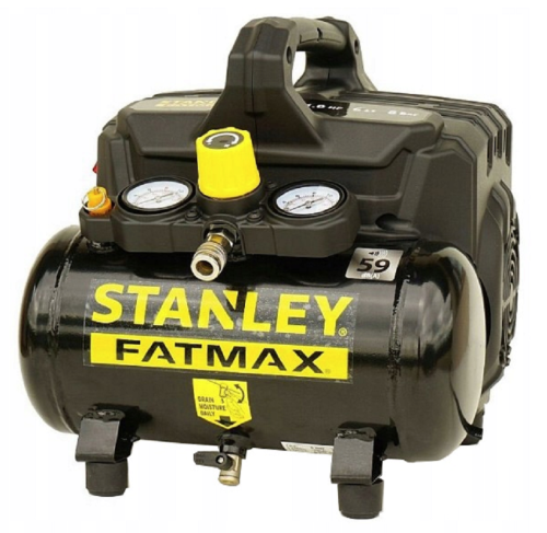 STANLEY  DST 101/8/6 - Wyciszony kompresor bezolejowy 6 L