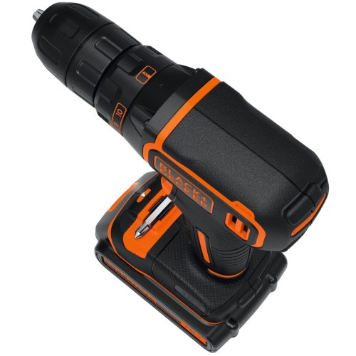 BLACK&DECKER BDCDC18BAFC - Akumulatorowa wiertarko-wkrętarka 18 V + zestaw 80 akcesoriów
