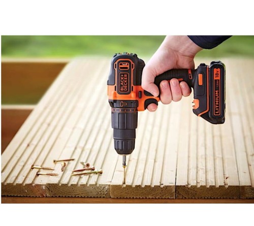 BLACK&DECKER BDCHD18 - Akumulatorowa wiertarko-wkrętarka udarowa 18 V