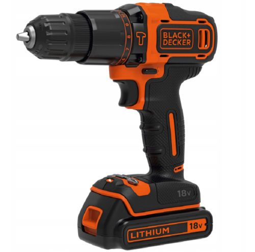 BLACK&DECKER BDCHD181B3A - Akumulatorowa wiertarko-wkrętarka udarowa 18 V + zestaw 120 akcesoriów