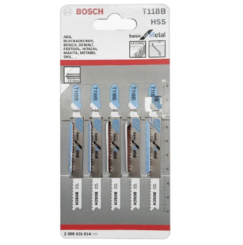 Bosch 2608631014 - Zestaw brzeszczotów do metalu T118B HSS - 5 szt