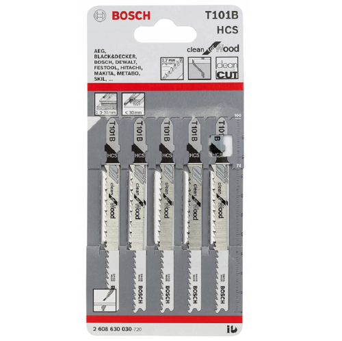 Bosch 2608630030 - Zestaw brzeszczotów do drewna T101B HCS - 5 szt