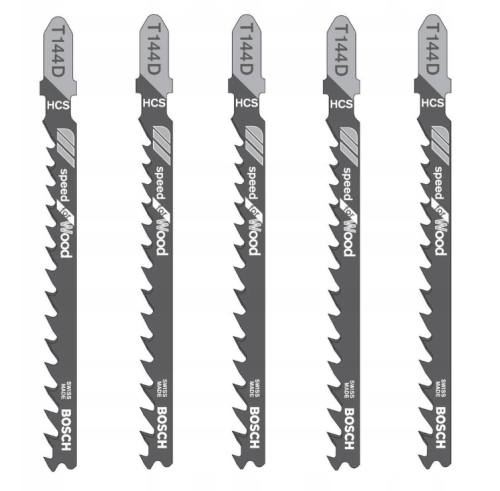Bosch 2608630040 - Zestaw brzeszczotów do drewna T144D HCS - 5 szt