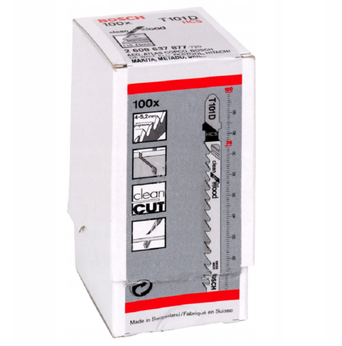 Bosch 2608637877 - Zestaw brzeszczotów do drewna T101D HCS - 100 szt