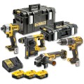 DeWalt DCK422P3 - Zestaw combo szlifierka kątowa 125 mm + wiertarko-wkrętarka + zakrętak udarowy + młotowiertarka