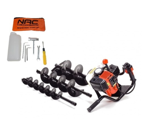 NAC EAP52-295-T - Świder ziemny spalinowy + 3 wiertła