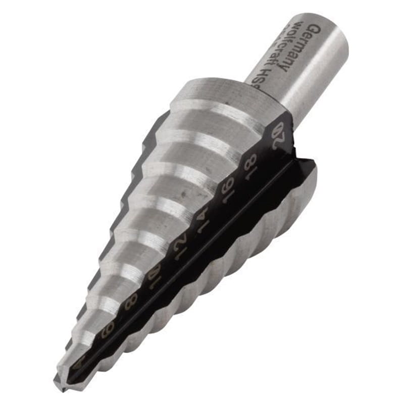 Wolfcraft WF2515000- Wiertło stopniowane HSS 4-20 mm trzpień 8 mm