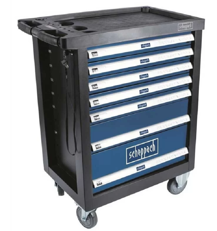 Scheppach TW1100 - Wózek narzędziowy z osprzętem 71 elementów
