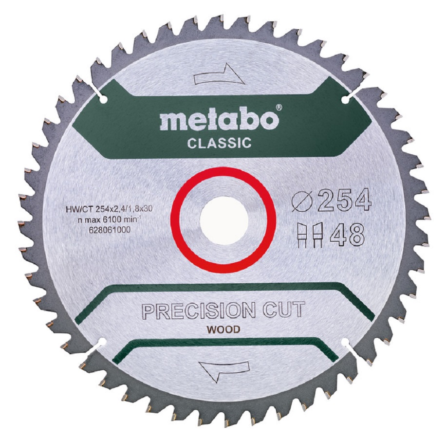 Metabo 628061000 - Tarcza tnąca do drewna 254x30 Z48 WZ 5° ujemny