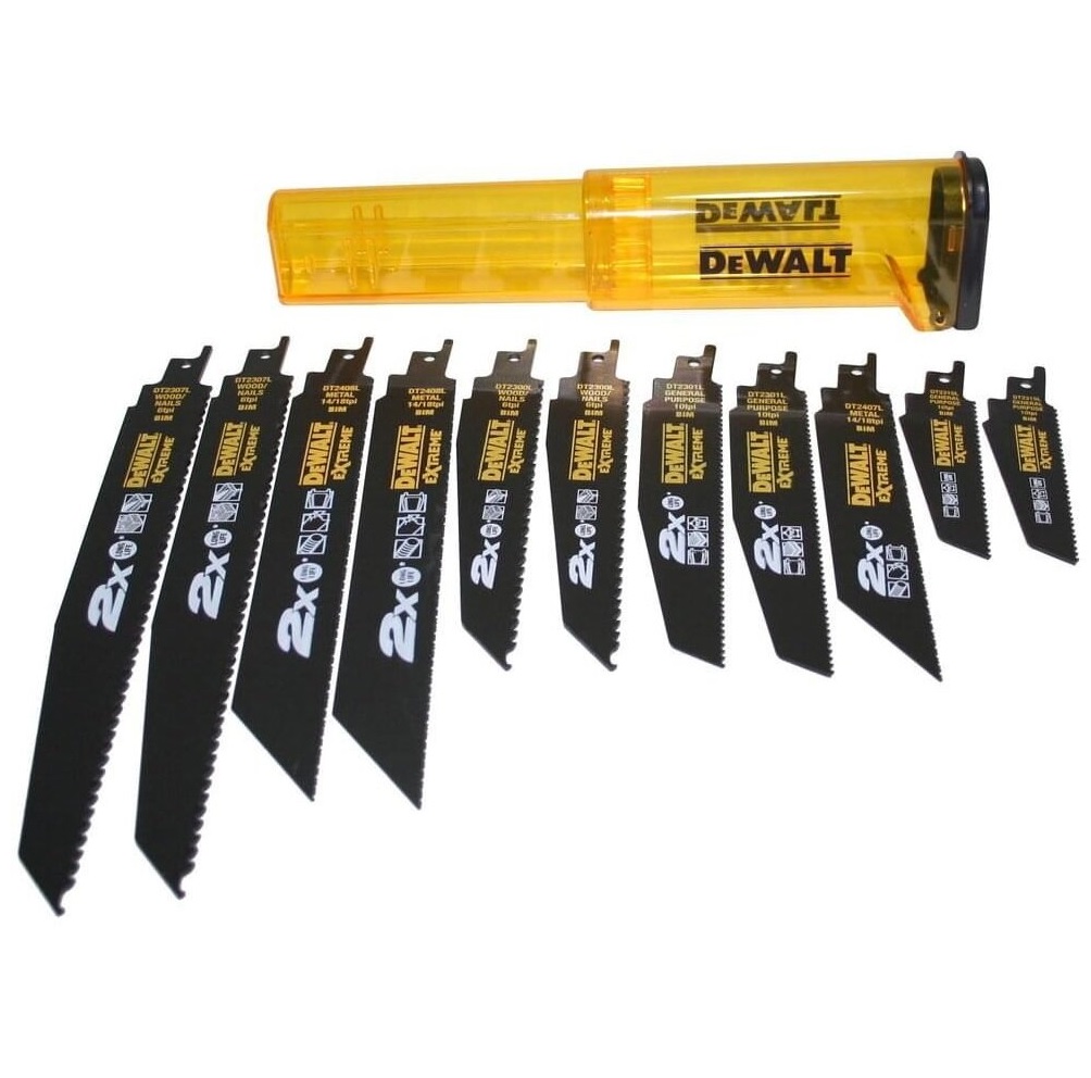 DeWalt DT2441L - Zestaw 12 szt brzeszczotów Extreme do piły szablastej