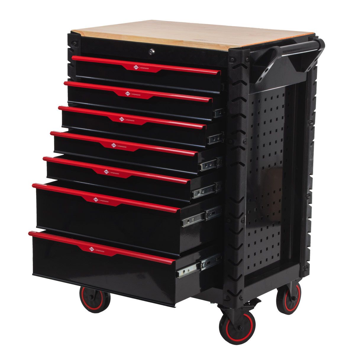 Airpress 79169 - Profesjonalny wózek narzędziowy z osprzętem 215 elementów - 7 szuflad