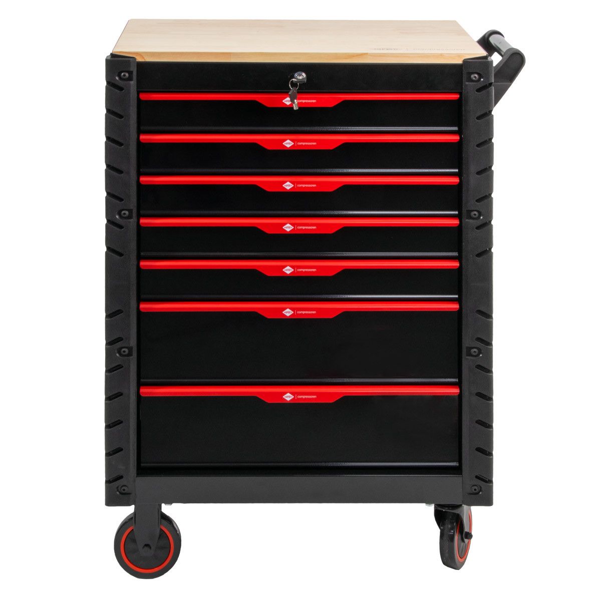 Airpress 79169 - Profesjonalny wózek narzędziowy z osprzętem 215 elementów - 7 szuflad