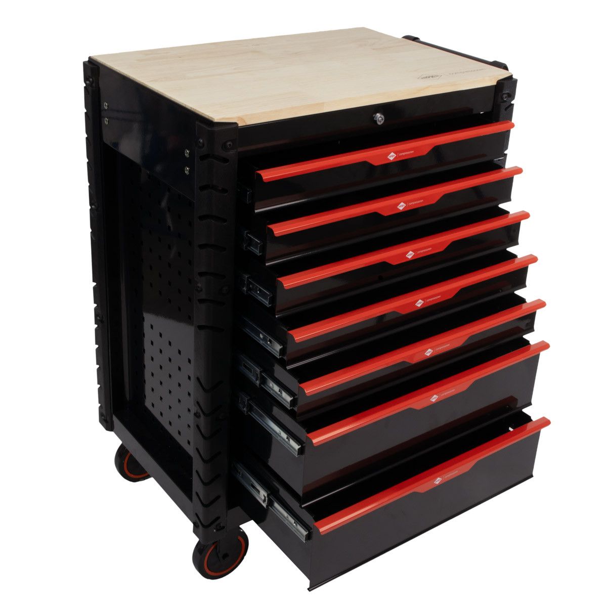 Airpress 79169 - Profesjonalny wózek narzędziowy z osprzętem 215 elementów - 7 szuflad