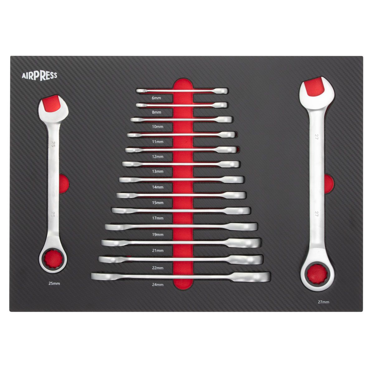 Airpress 79169 - Profesjonalny wózek narzędziowy z osprzętem 215 elementów - 7 szuflad