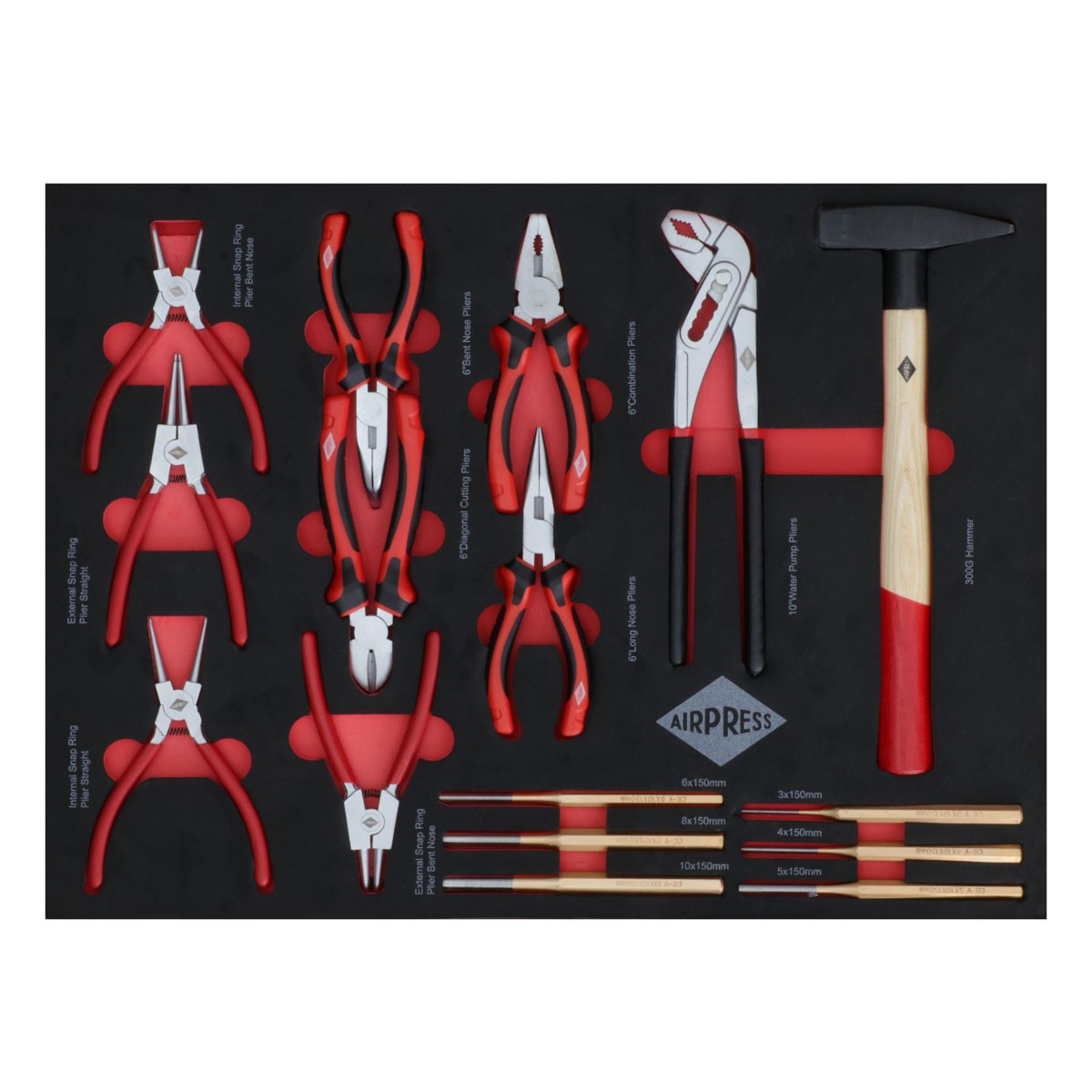 Airpress 79155 - Kompaktowy wózek narzędziowy z osprzętem 250 elementów - 7 szuflad