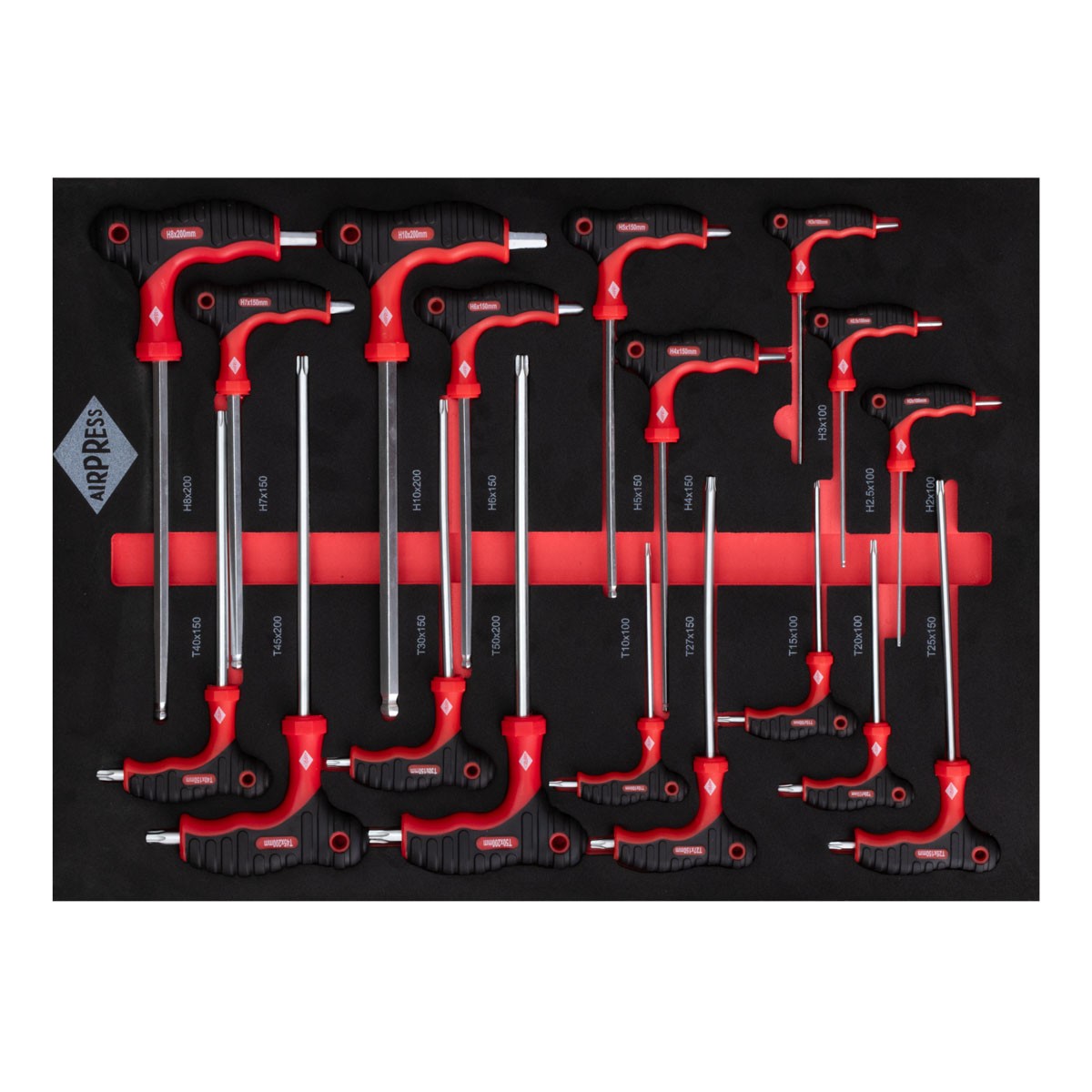 Airpress 79155 - Kompaktowy wózek narzędziowy z osprzętem 250 elementów - 7 szuflad