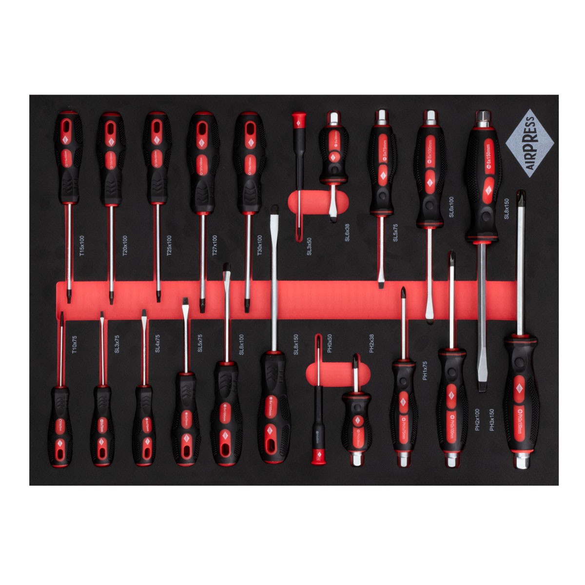 Airpress 79155 - Kompaktowy wózek narzędziowy z osprzętem 250 elementów - 7 szuflad