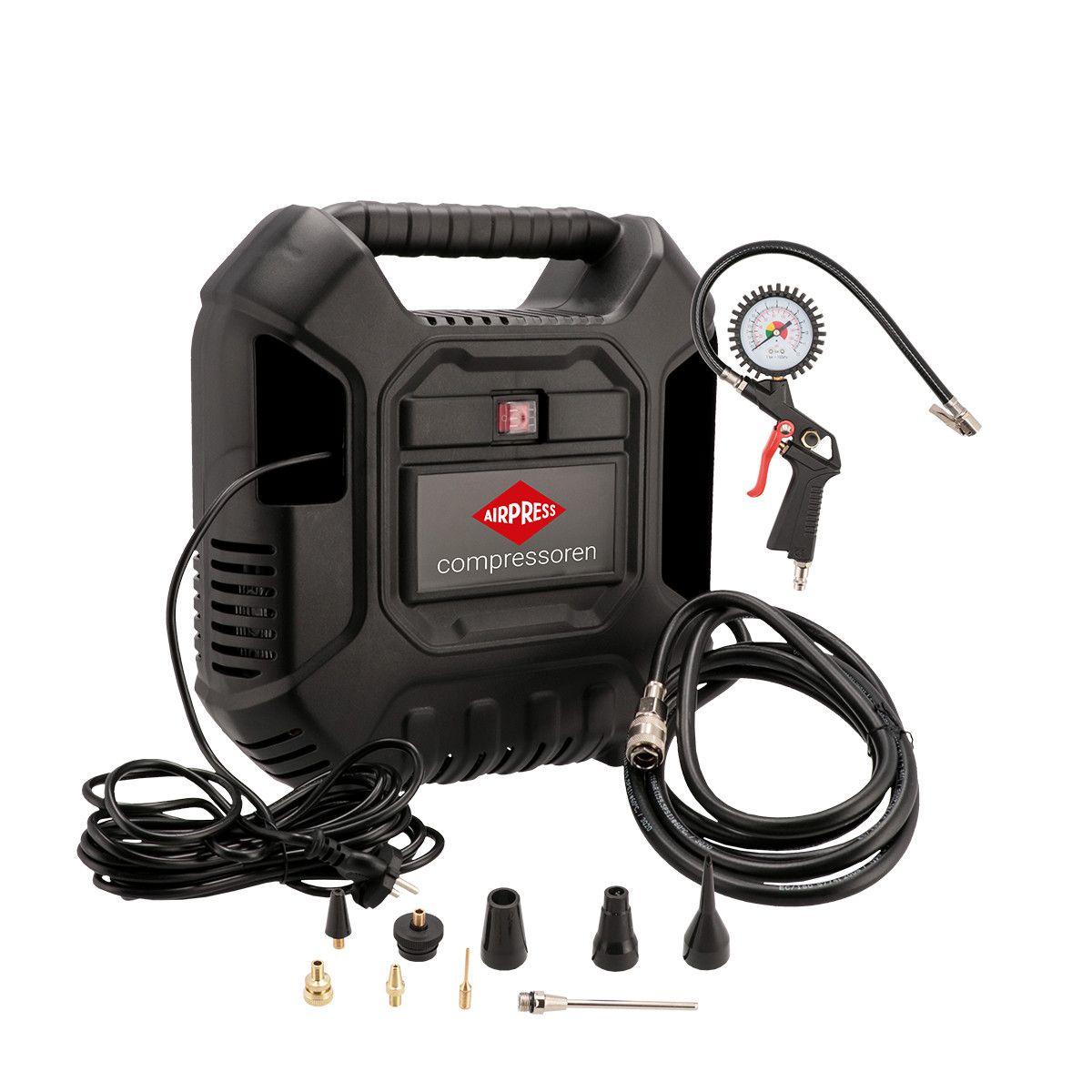 Airpress HLO 180 - Mały kompresor bezolejowy walizkowy 8 bar