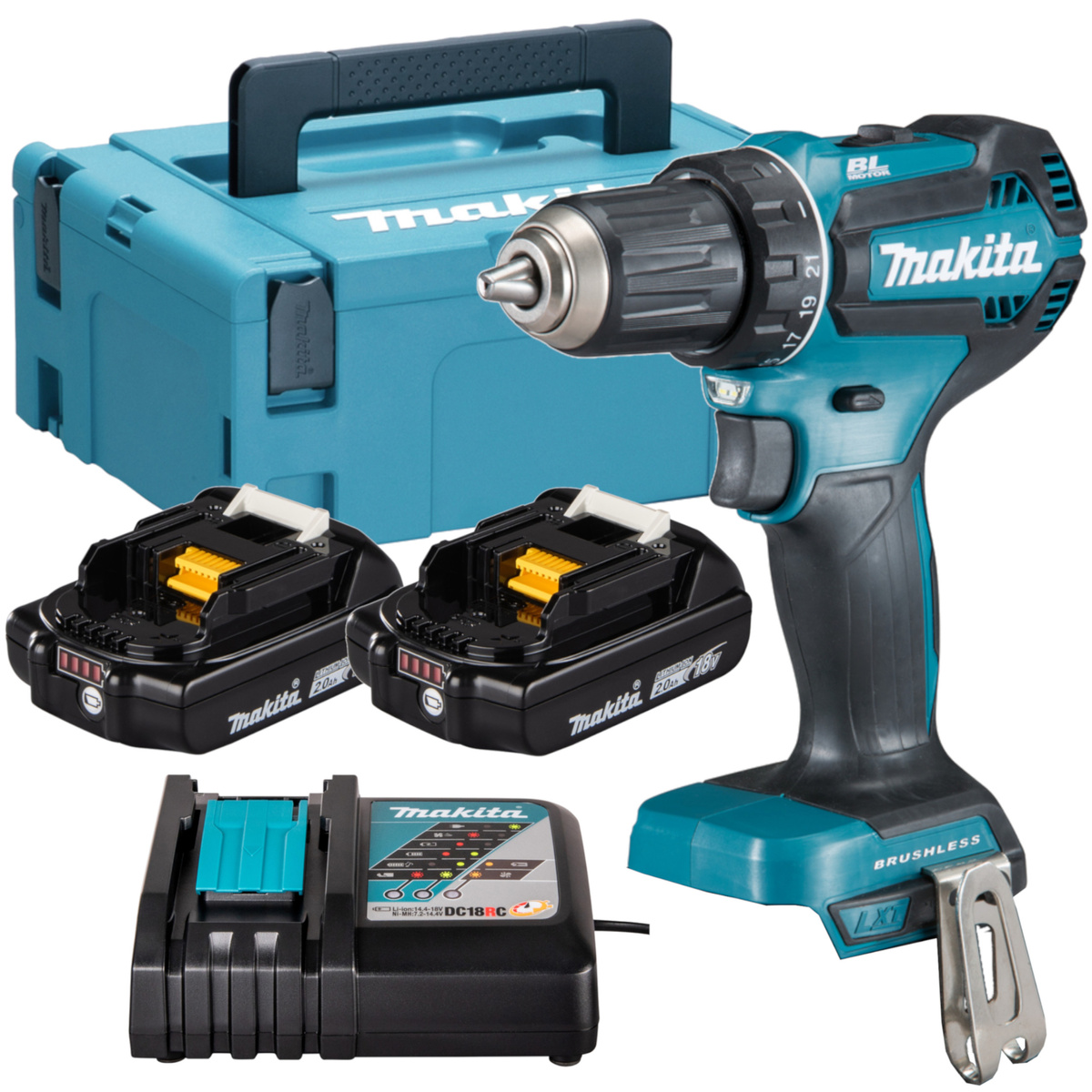 Makita DDF485RAJ - Akumulatorowa wiertarko-wkrętarka 18 V