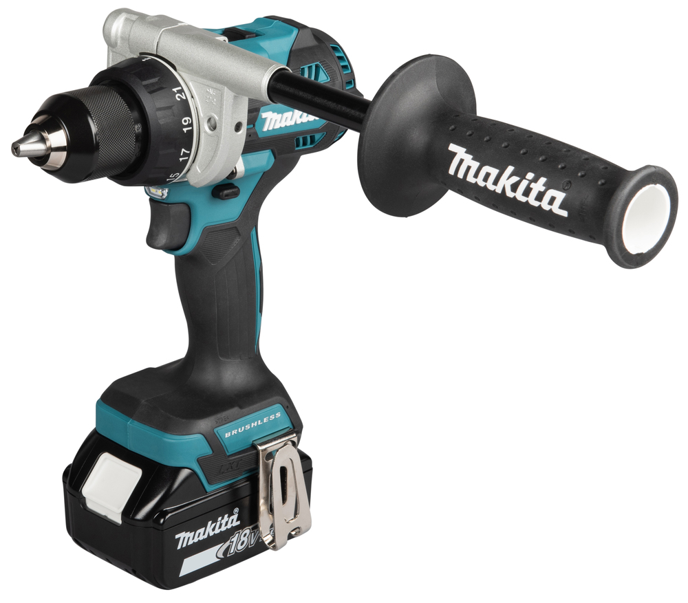 Makita DLX2544TJ - Zestaw combo - Akumulatorowa wiertarko-wkrętarka DDF492 18 V + akumulatorowa szlifierka kątowa DGA513 18 V
