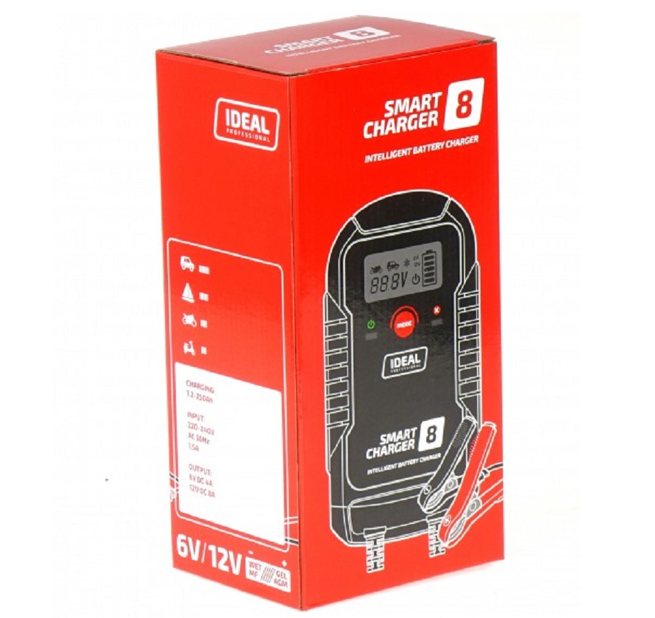 IDEAL SMART CHARGER 8 LCD - Inteligentny prostownik 6/12 V